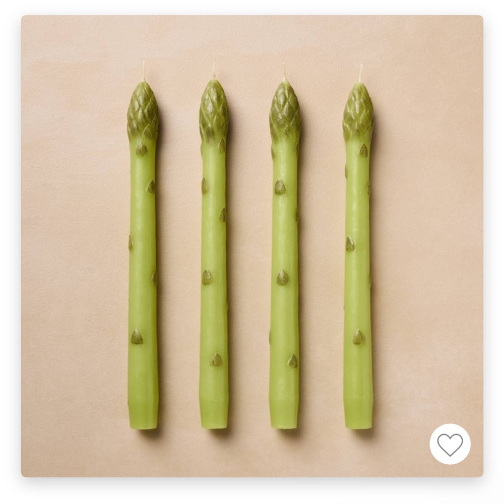 John Derian Target Green Asparagus Taper Candles‎ Unscented 4 Pack NEW